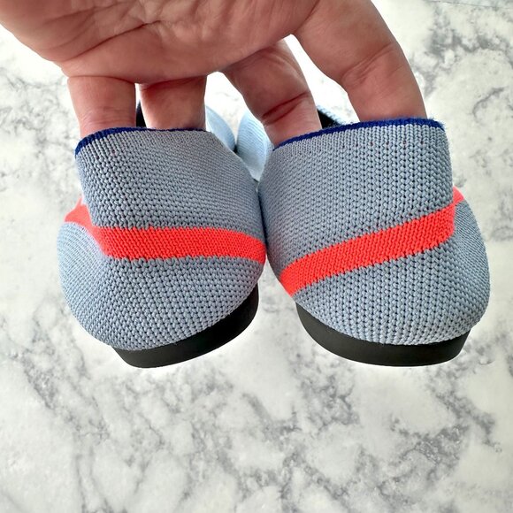 Rothy's The Point Soft Blue Orange Line Ballet Flats - Picture 12 of 12
